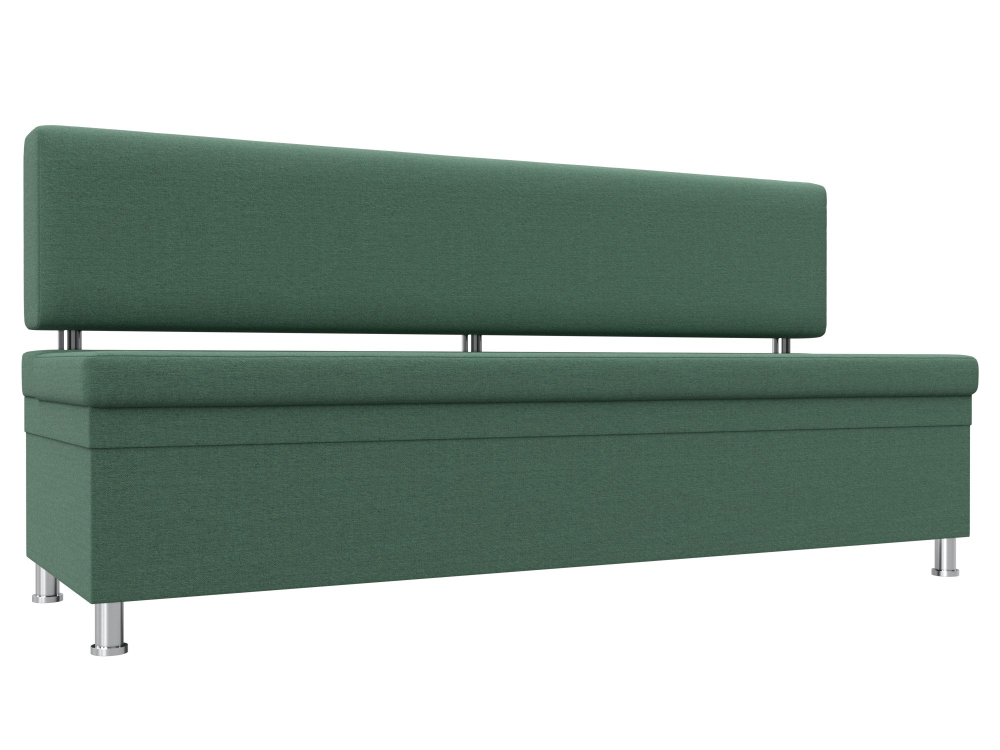 Диван кухонный прямой Стайл, Амур 11 зеленый, Рогожка, 123787