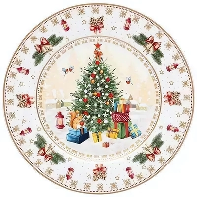 Тарелка закусочная «Елка» 20,5см