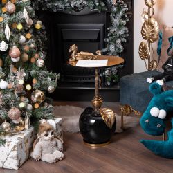 Столик декоративный с золотой столешницей Яблоко Евы Амбер