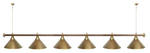 Лампа STARTBILLIARDS 6 пл. (плафоны золотые,штанга золотая,фурнитура золото)