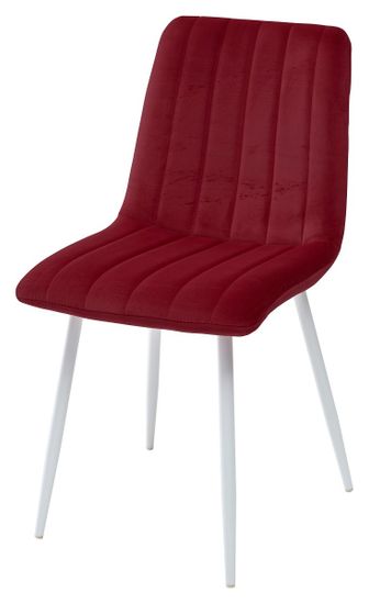 Стул DUBLIN G108-38 винный, велюр / белый каркас М-City
