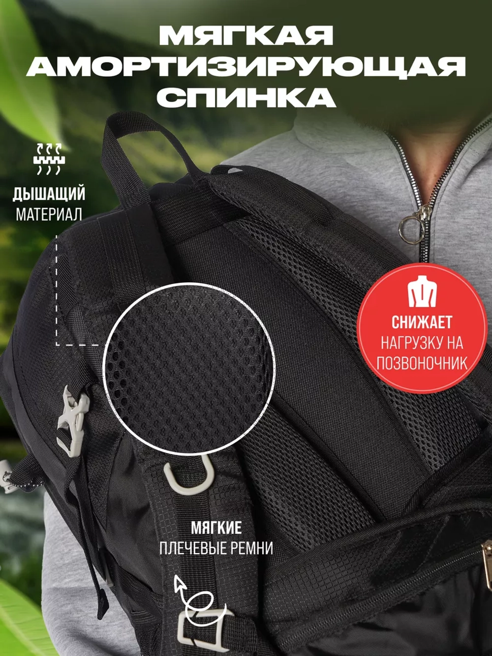 Рюкзак спортивный туристический для мото спорта велорюкзак 30 литров