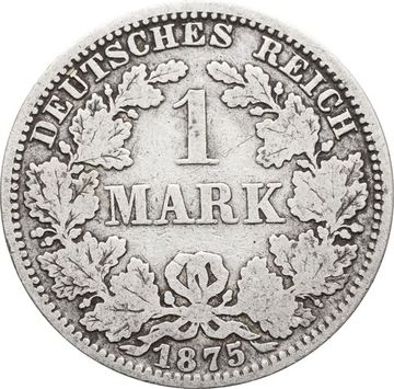 1 марка 1875 Германская Империя "A"