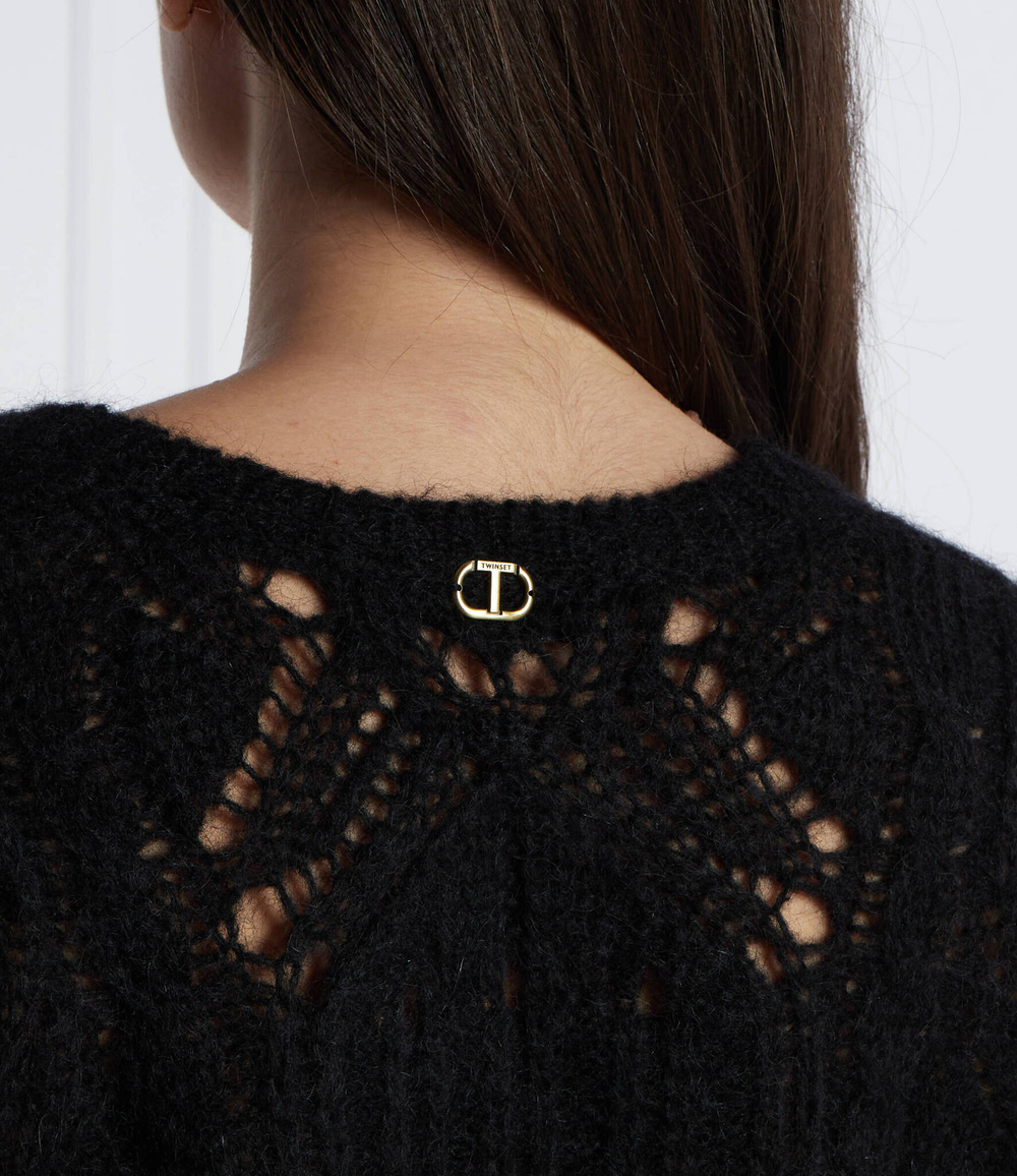 Хлопковый свитер TWINSET - черный(232TT321A)