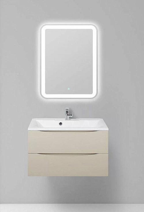 Тумба с раковиной Belbagno MARINO 80 2C-SO/BB800/450-LV-MR-AST Crema Opaco