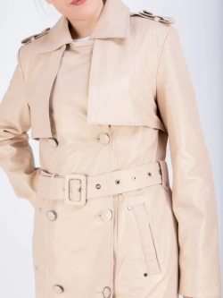 Тренчкот женский плащ женский кожаный