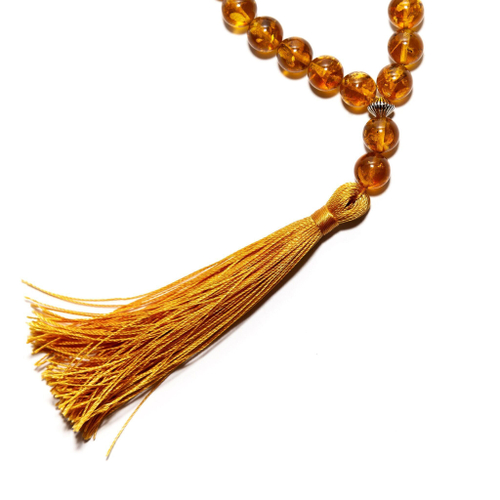 Мужские чётки из натурального янтаря, диаметр камня 9 мм. Четки ручной работы из Калининграда