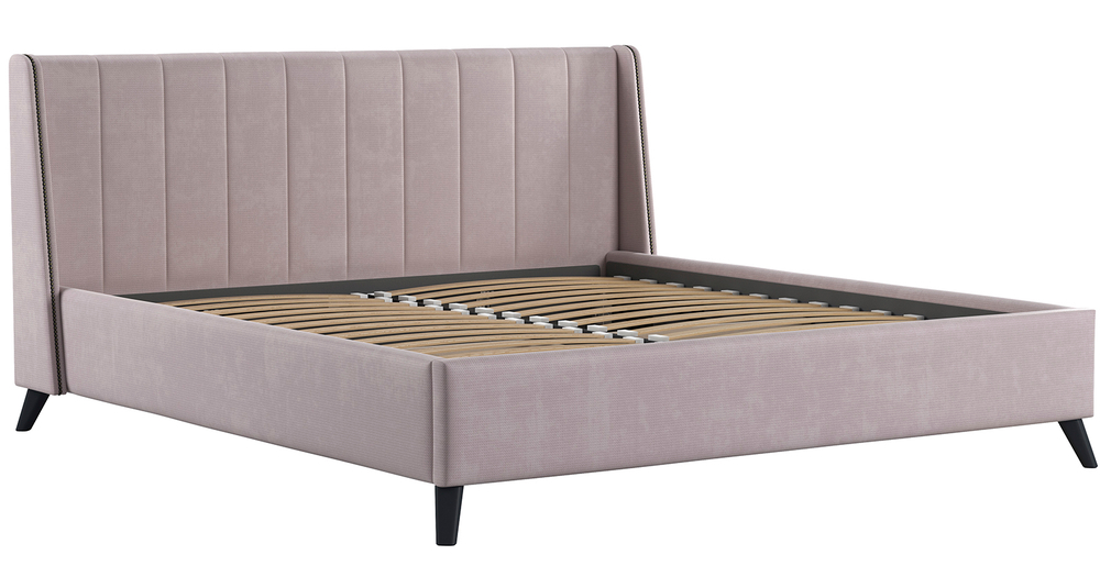 Мелисса (180)Кровать двойная арт. Тори 45 велюр (ява (пыльная роза))