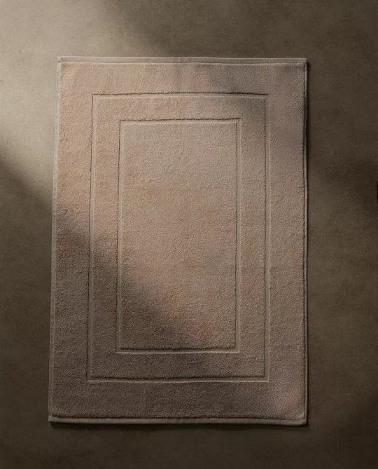 ZARA HOME ХЛОПКОВЫЙ НЕСКОЛЬЗЯЩИЙ КОВРИК ДЛЯ ВАННОЙ, БЕЖЕВЫЙ