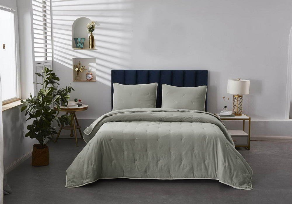 Покрывало 230x250 и 2 наволочки 50х70 Sofi De MarkO Эрика бежевое