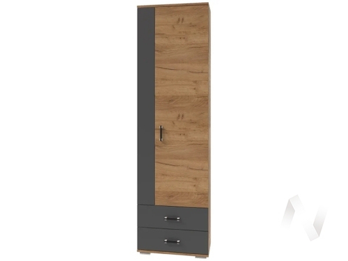 Шкаф универсальный с ящиками НКМ Бостон Секция 9 (дуб вотан/антарцит)