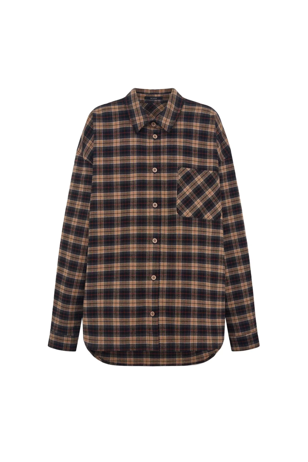 Рубашка в клетку, Коричневая