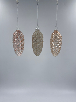 Набор шишек 12шт ChristmasDeLuxe шампань