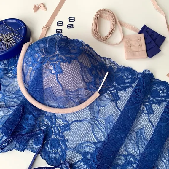 Кружево эластичное василёк 22 см, Китай