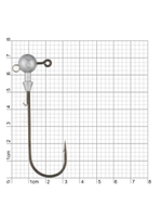 Джиг-головка для рыбалки BKK Round Elite-Stinger Eye Bait Keeper, размер крючка 8/0, вес 10г, 2 шт.