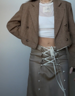 Юбка на шнуровке из шерсти