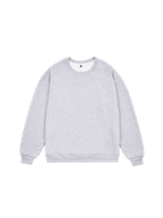 Свитшот оверсайз с начесом (серый меланж)