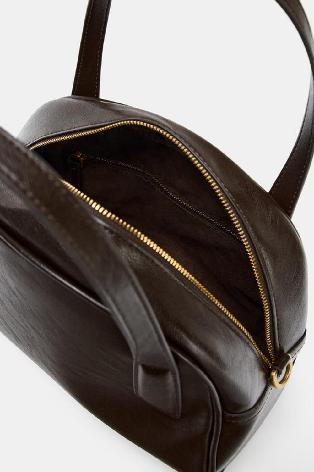 ZARA ГОРОДСКАЯ СУМКА С ПЛЕЧЕВЫМ РЕМНЕМ, КОРИЧНЕВЫЙ