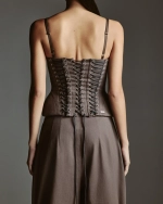 Корсет шнурованный М, Серый