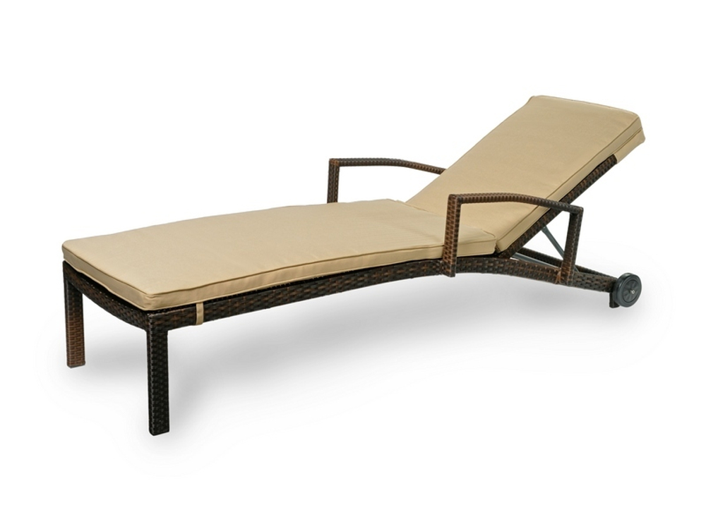 Плетеный шезлонг MILANO темно-коричневый