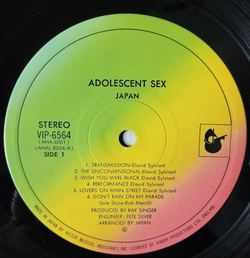 Винтажная виниловая пластинка LP Japan Adolescent Sex (Japan 1978) (Obi) Transmission