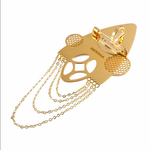 Брошь-подвеска "Голубушка Зоя белая"