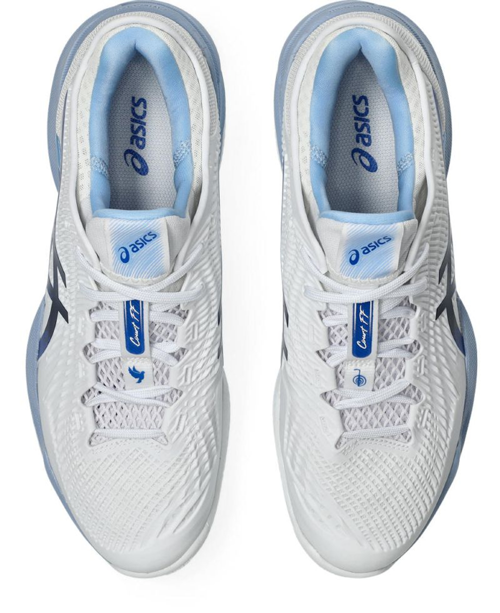 Теннисные кроссовки Asics Court FF 3 Novak Clay - white/tuna blue