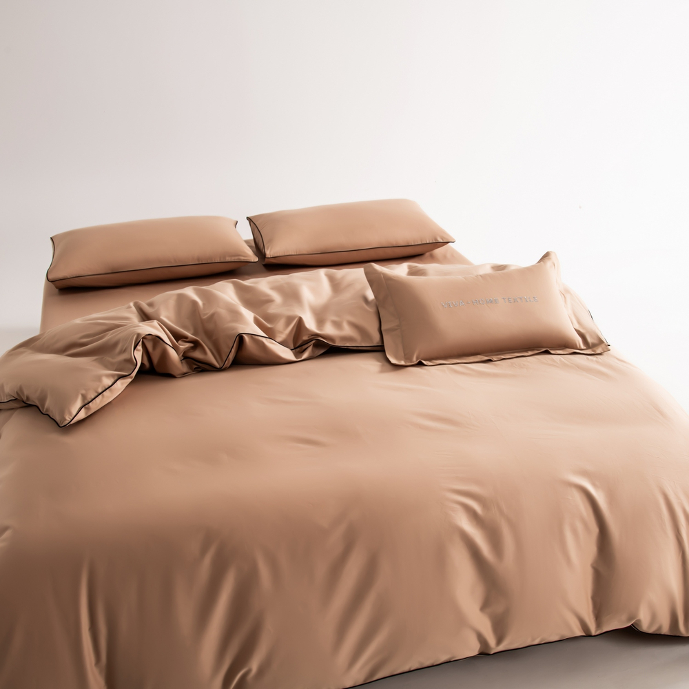 КПБ Однотонный Сатин Элитный OCE015, 2 спальный, 4 наволочки