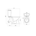 Унитаз-компакт "Бриз 2РА" (кос. вып, нижн. подв, 2-кн. арм Инкоэр, дюро  сид.) (Santek)