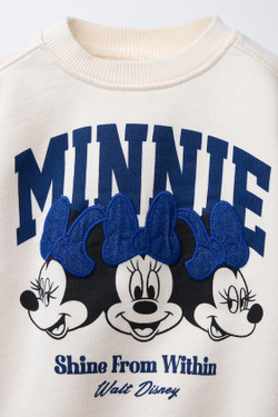 ZARA ТОЛСТОВКА С ПРИНТОМ «МИННИ МАУС» ©, ЭКРЮ