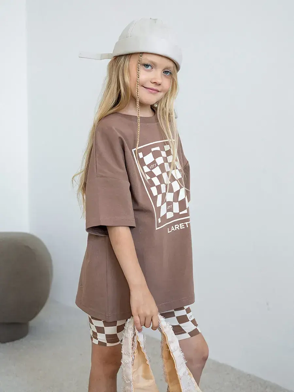 Летний костюм для девочки с велосипедками