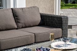 "Боно" лаунж-зона из искусственного ротанга, цвет графит