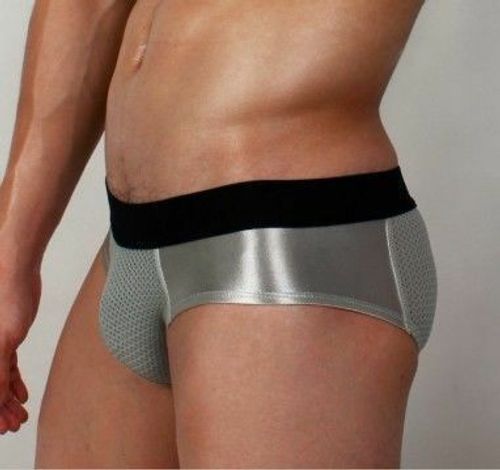 Мужские трусы брифы серебристые Superbody Silver Briefs