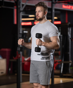 Гантель гексагональная DB-301 4 кг, обрезиненная, черный