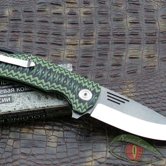 Складной нож REPTILIAN "Скутум-06" c клинком из стали D2, рукоять G10 / алюминий