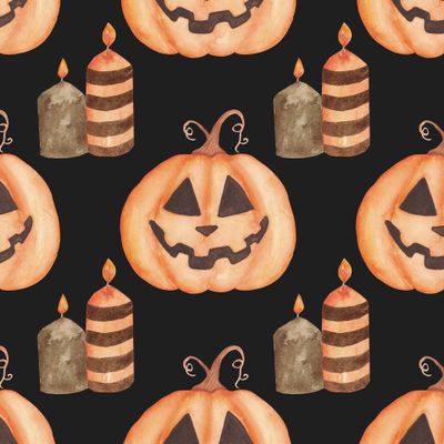 Хэллоуин: джек и свечи