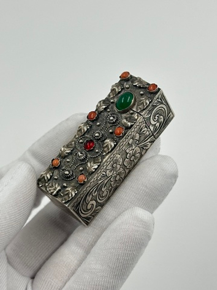 Серебряный футляр для помады