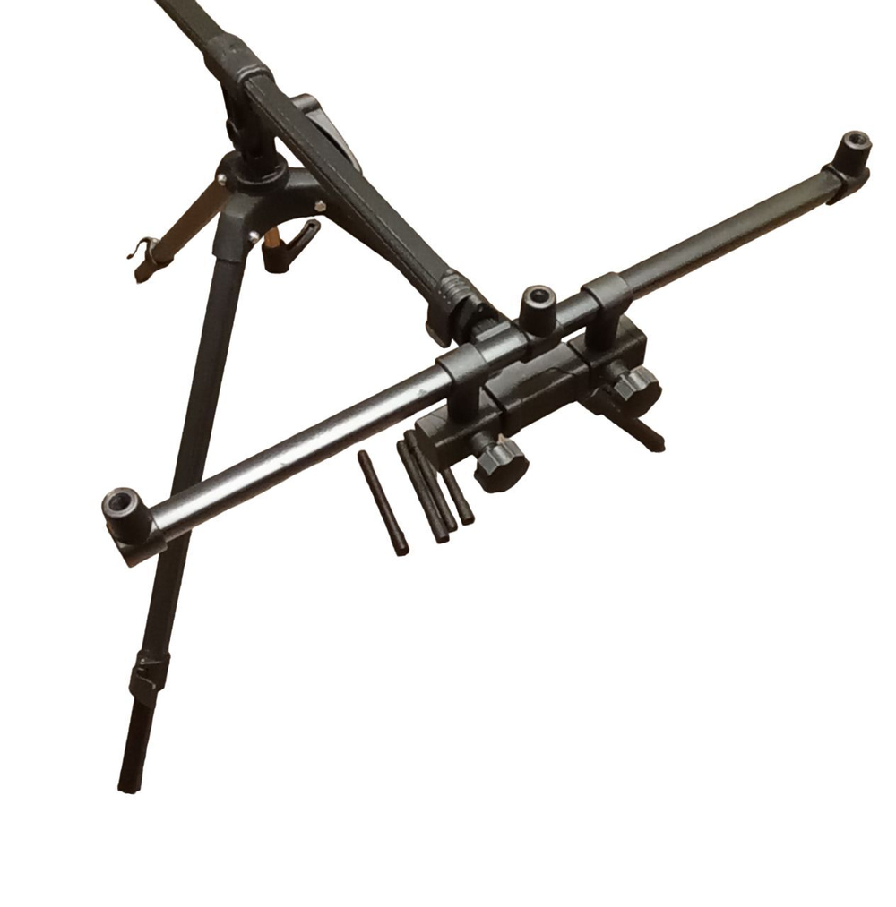 Под для рыбалки ,род-под для удилищ, держатель для удочек, подставка-тренога для 3 удилищ. "Ушки" на резьбе.