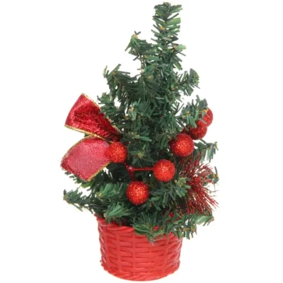 Елка декоративная «Сказочный блеск» 20 см, Красный