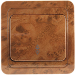 СВЕТОЗАР Гамма, проходной одноклавишный цвет орех 10A/~250B, Электрический выключатель (SV-54137-N)