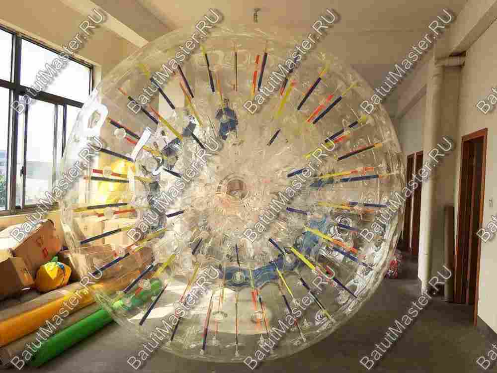 Светящийся зорб "Neo" ПВХ, усиленные сиденья, диаметр 2.5 м