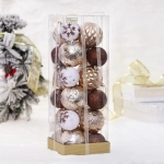 Новогодние шары «Изыск» 8/6 см (набор 18 шт), Шоколад/Шампань/Белый