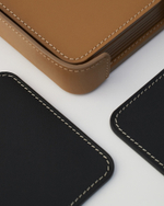 Набор квадратных костеров для бокалов Black | 6 шт