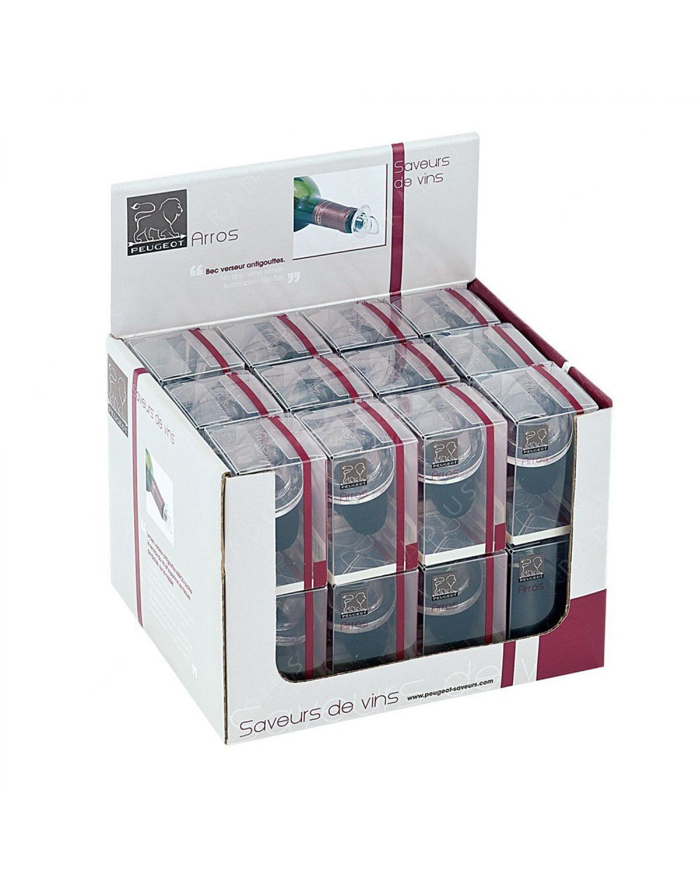 Набор пробок  для вина с каплеуловителем 24 шт Peugeot Arros Франция упаковка