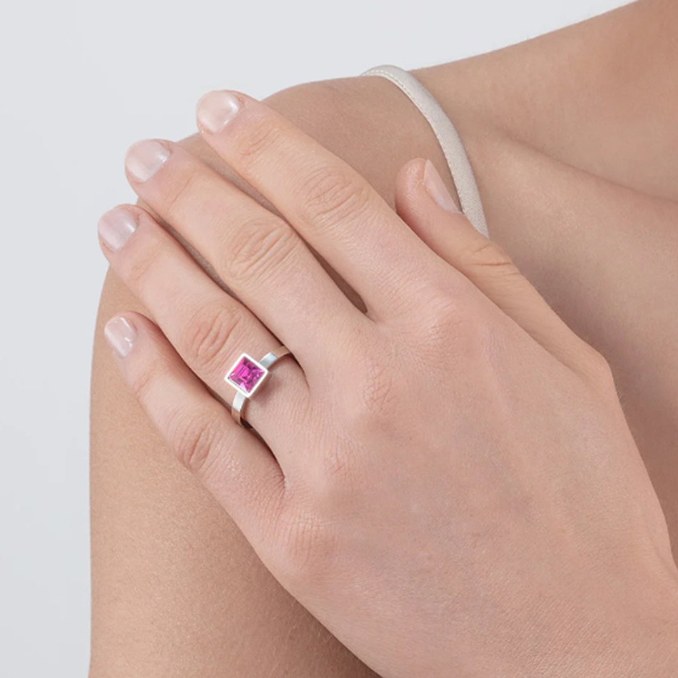 Кольцо Coeur de Lion Pink Silver 0500/40-0417 60