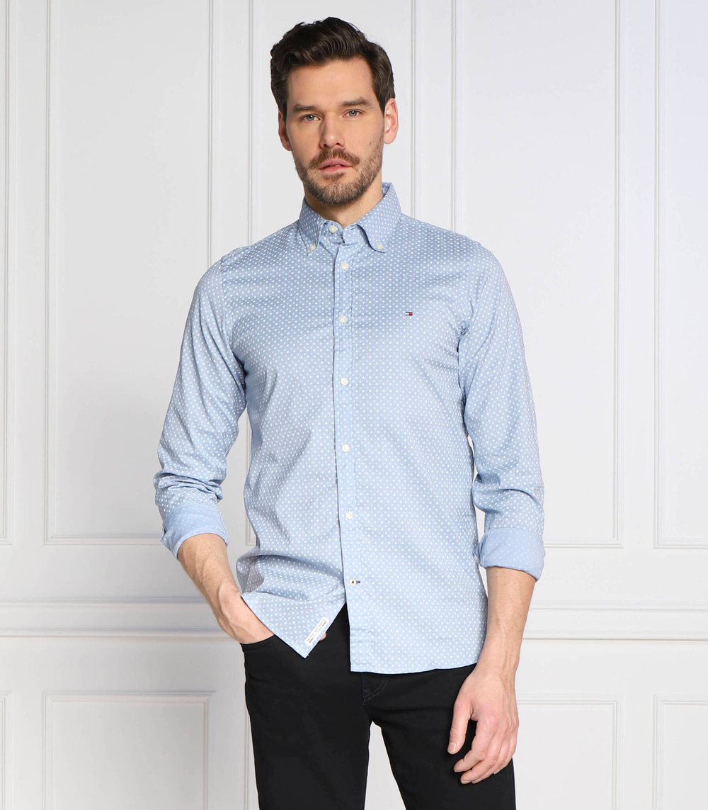 рубашка natural soft foulard Tommy Hilfiger - голубой(MW0MW29154)