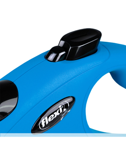 Поводок-рулетка Flexi New Classic L. Лента 8 м. для собак до 50 кг. Синий