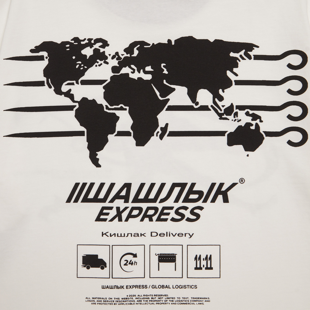 T-Shirt White “Кишлак Delivery”