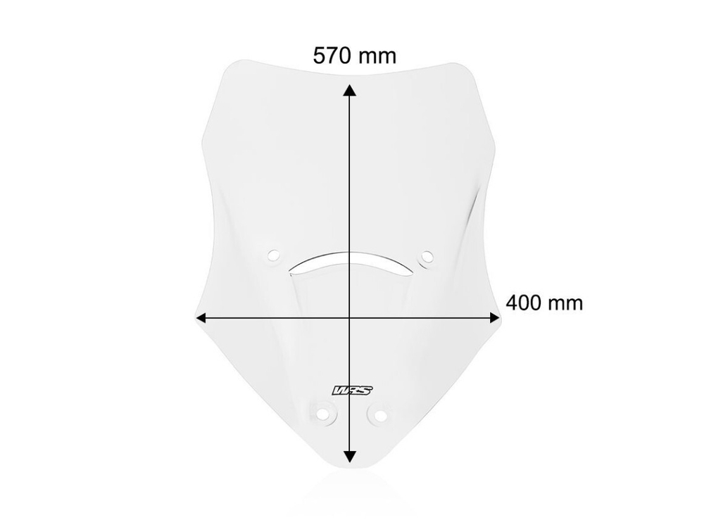 WRS Caponord Высокое ветровое стекло Ducati Multistrada V2 (2025+) прозрачное DU035T