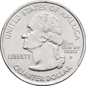 25 центов (1/4 доллара, квотер) 2008 США «Штат Оклахома» (P)